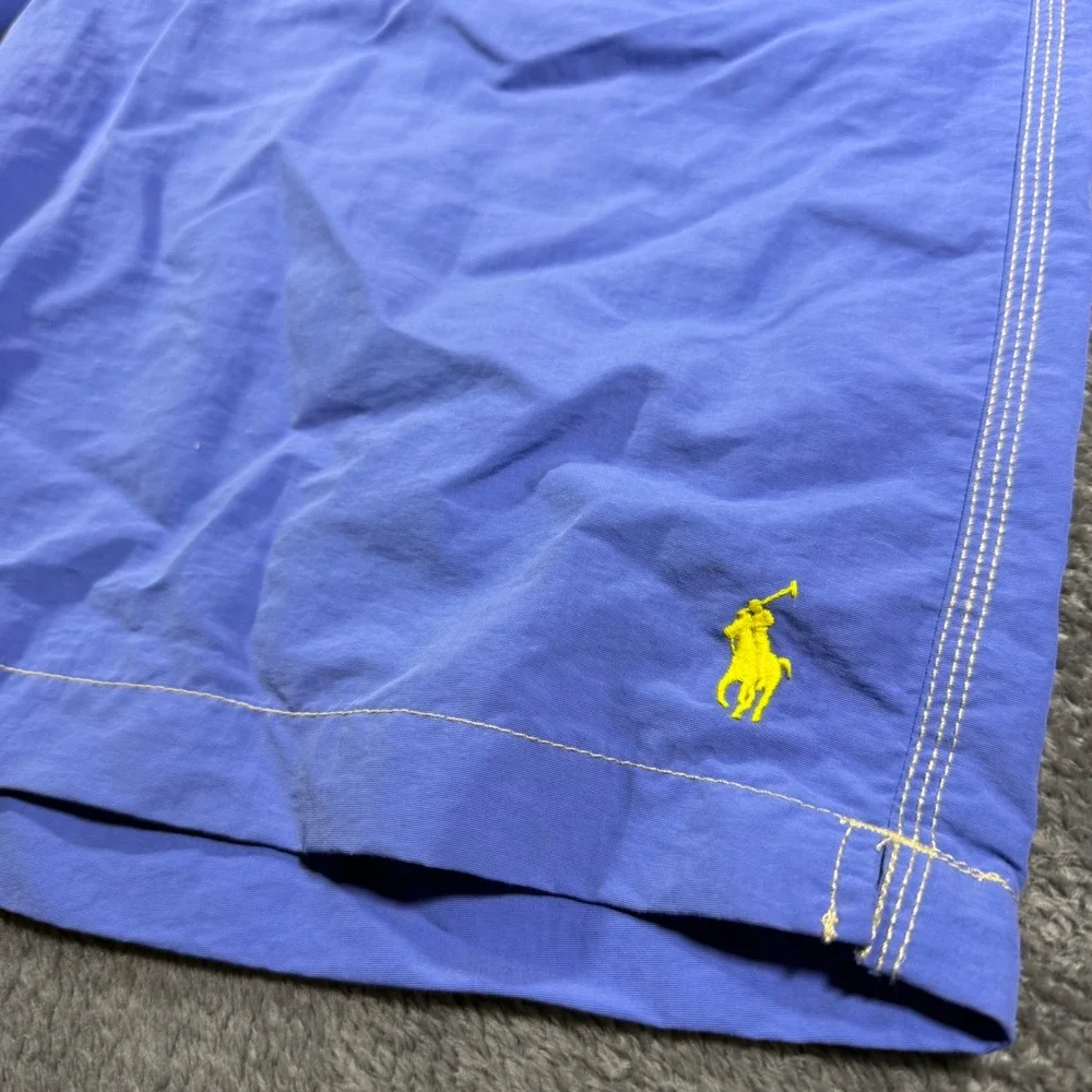 Polo Ralph Lauren Mens XL Blue Cargo Swim Trunks Lined Board Shorts Pony Logo